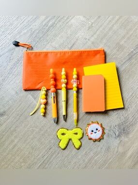 NEW📚 Homemade Crafted Stationery Set - Pencil Case, Pens & Notepads